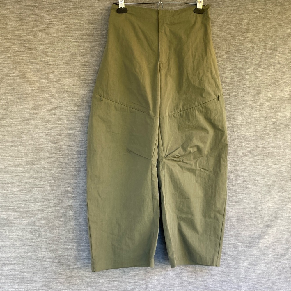 Saint Alexander Pants Green Barrel Leg Crop